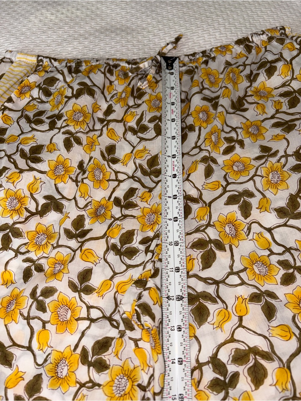 J Crew Cotton voile beach pant in daffodil daze block print Sz Medium - Picture 10 of 16